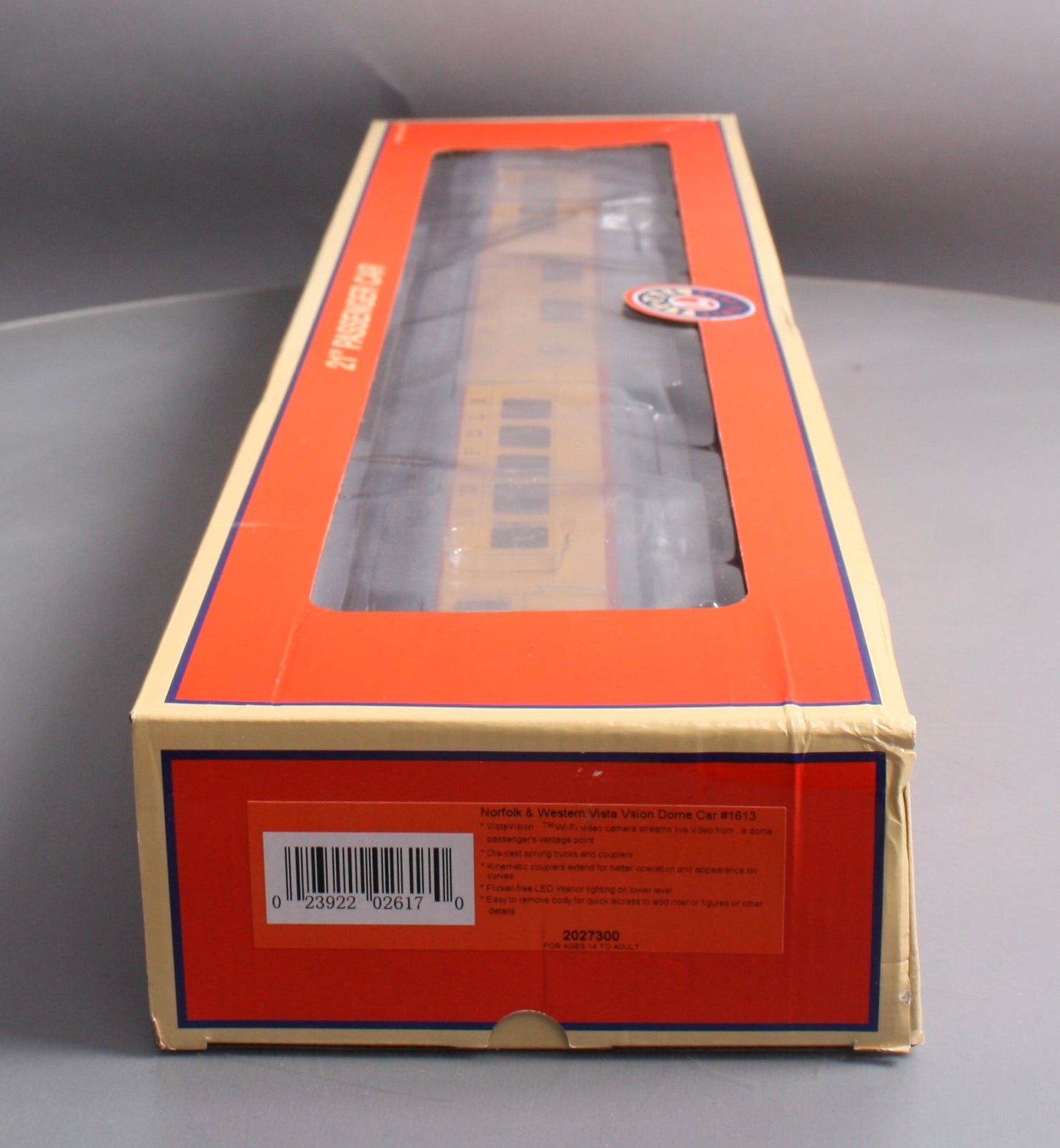 Lionel 2027300 O Norfolk & Western 21 Vistavision Dome Passenger Car #1613
