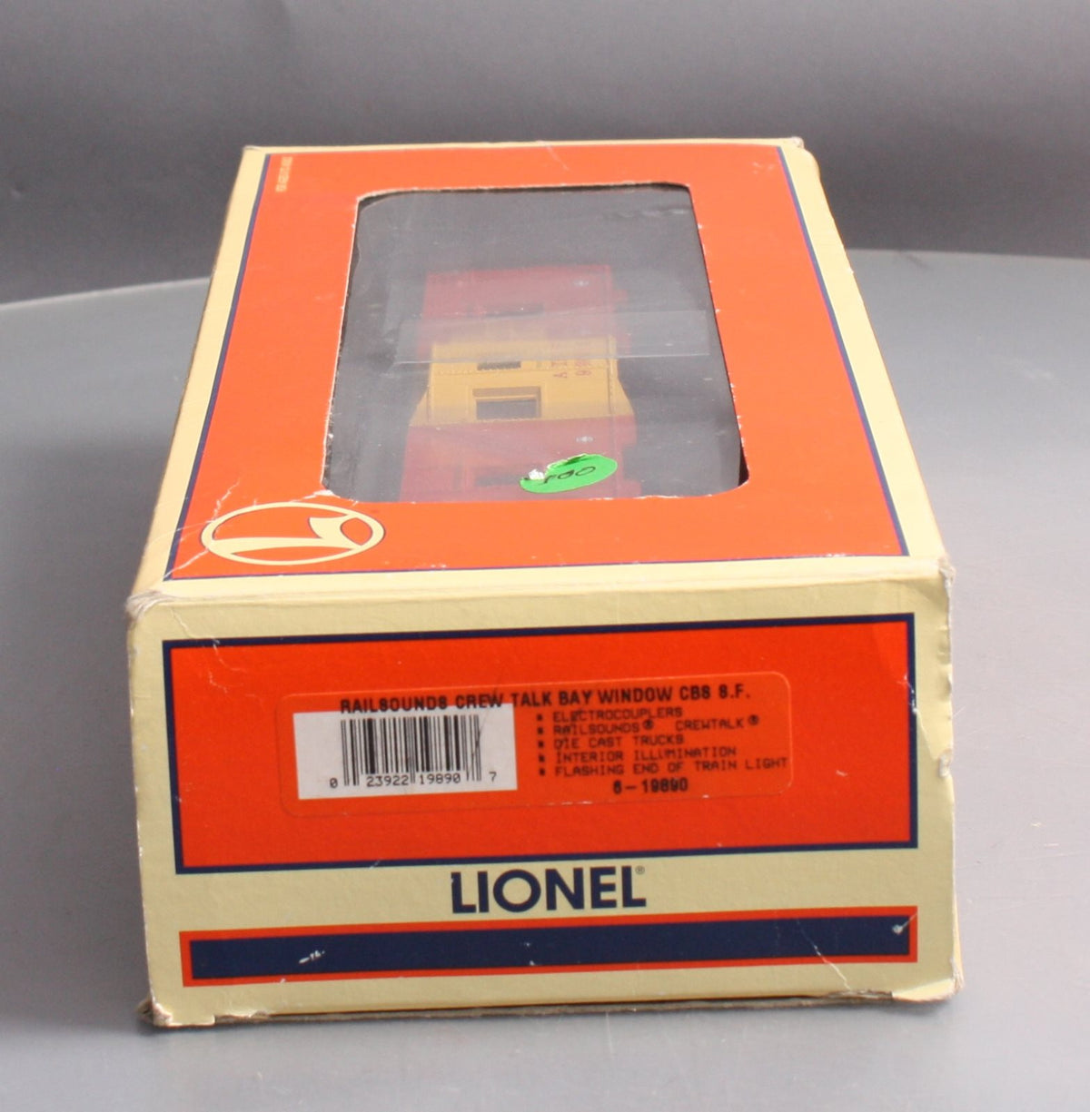 Lionel 6-19890 O Gauge Santa Fe Bay Window Caboose w/Railsounds Crew Talk LN/Box