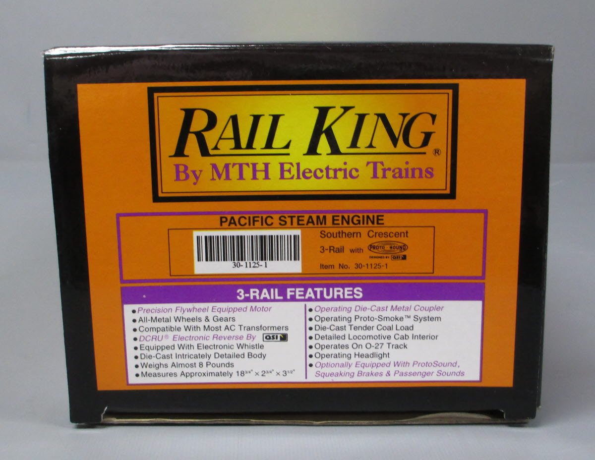 MTH 30-1125-1 O Gauge Southern Crescent PS-4 Pacific Steam Locomotive w/PS1 LN/Box