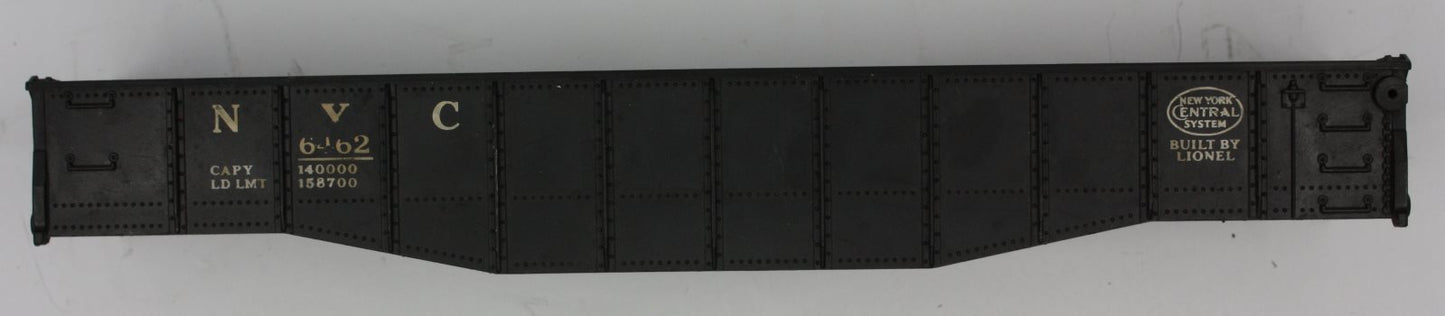 Lionel 6462-2 O Gauge New York Central Black Gondola Shell with White Lettering
