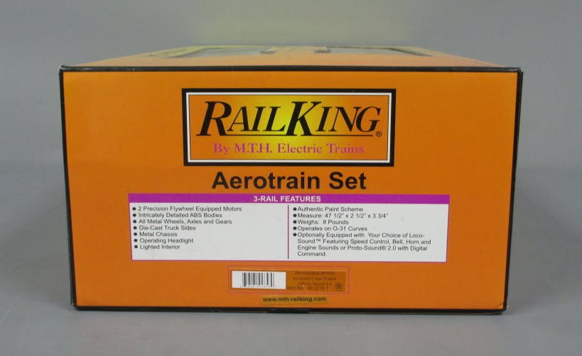 MTH 30-2210-1 O Pennsylvania Aerotrain Diesel Passenger Train Set with PS 2.0 NIB