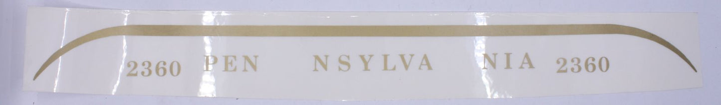 Lionel 2360-11 "2360 Pennsylvania" Gold Side Sticker Decal