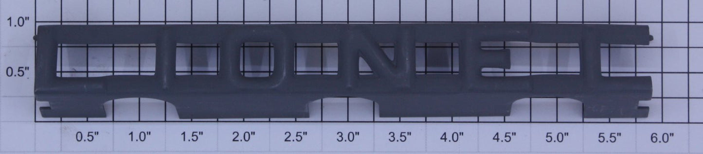 Lionel 840-19 Unpainted "Lionel" Powerhouse Smoke Stack Sign Rear