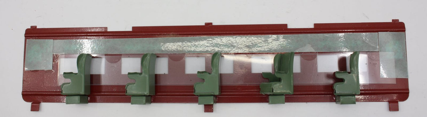Lionel 418-206 Red Interior Wall with Green Seats