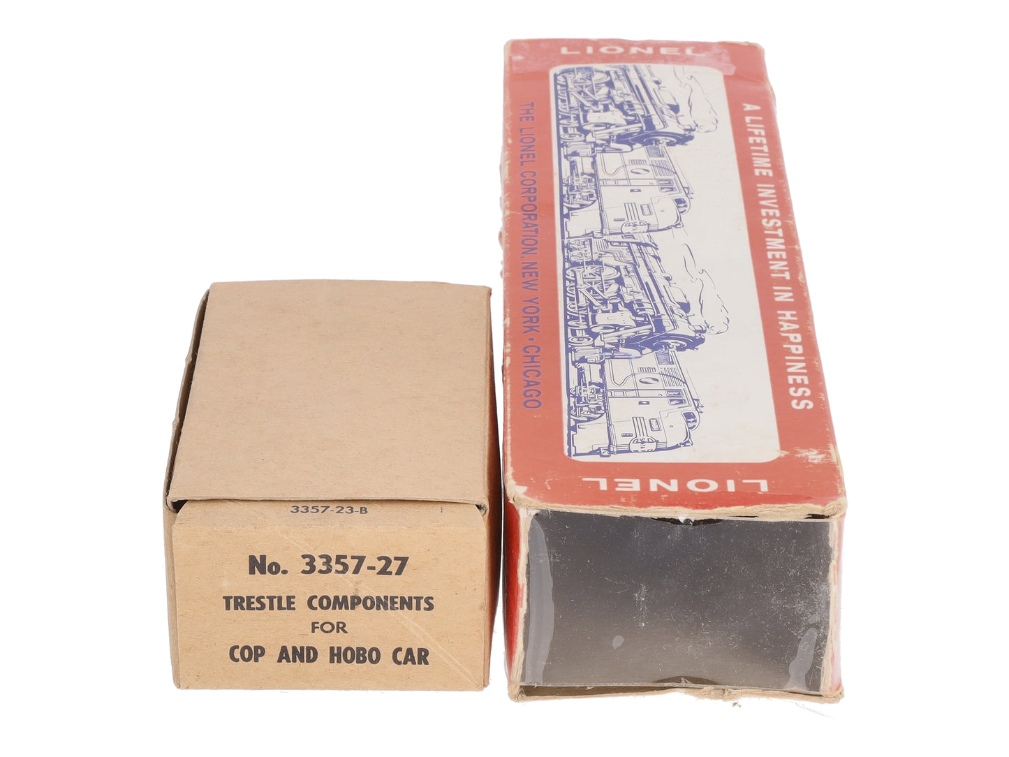 Lionel 3357-27 Vintage O Trestle Components for Cop and Hobo Car
