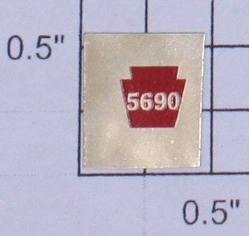 Lionel 675-5690 "5690" Red and Gold Keystone Sticker Decal
