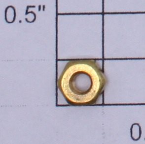 Lionel #4-40 Width .09", Diameter .09" Brass Hex Nut