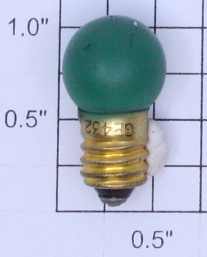 Lionel 430G 14 Volt Screw Base Translucent Green Large Globe Light Bulb