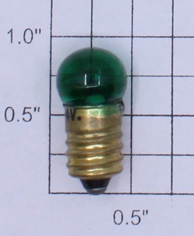 Lionel 1449G 14 Volt Screw Base Transparent Green Globe Light Bulb