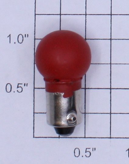 Lionel 433R Large Red 18 Volt Translucent Bayonet Base Globe Bulb