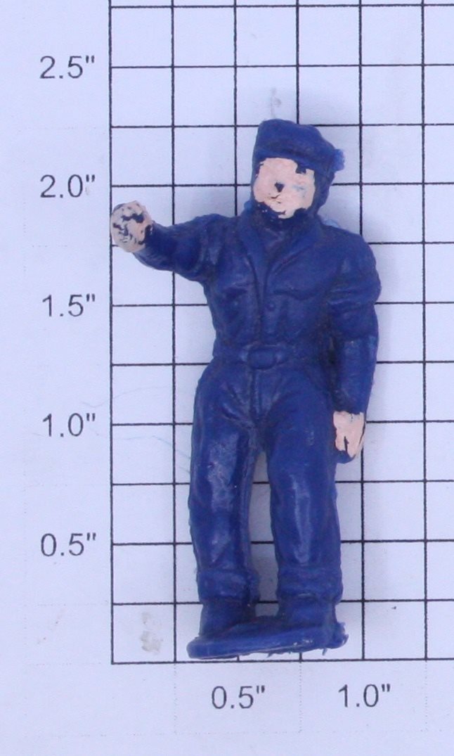 Lionel 362-73 O Gauge Blue Barrel Loader Figure w/ Painted Hands and Face