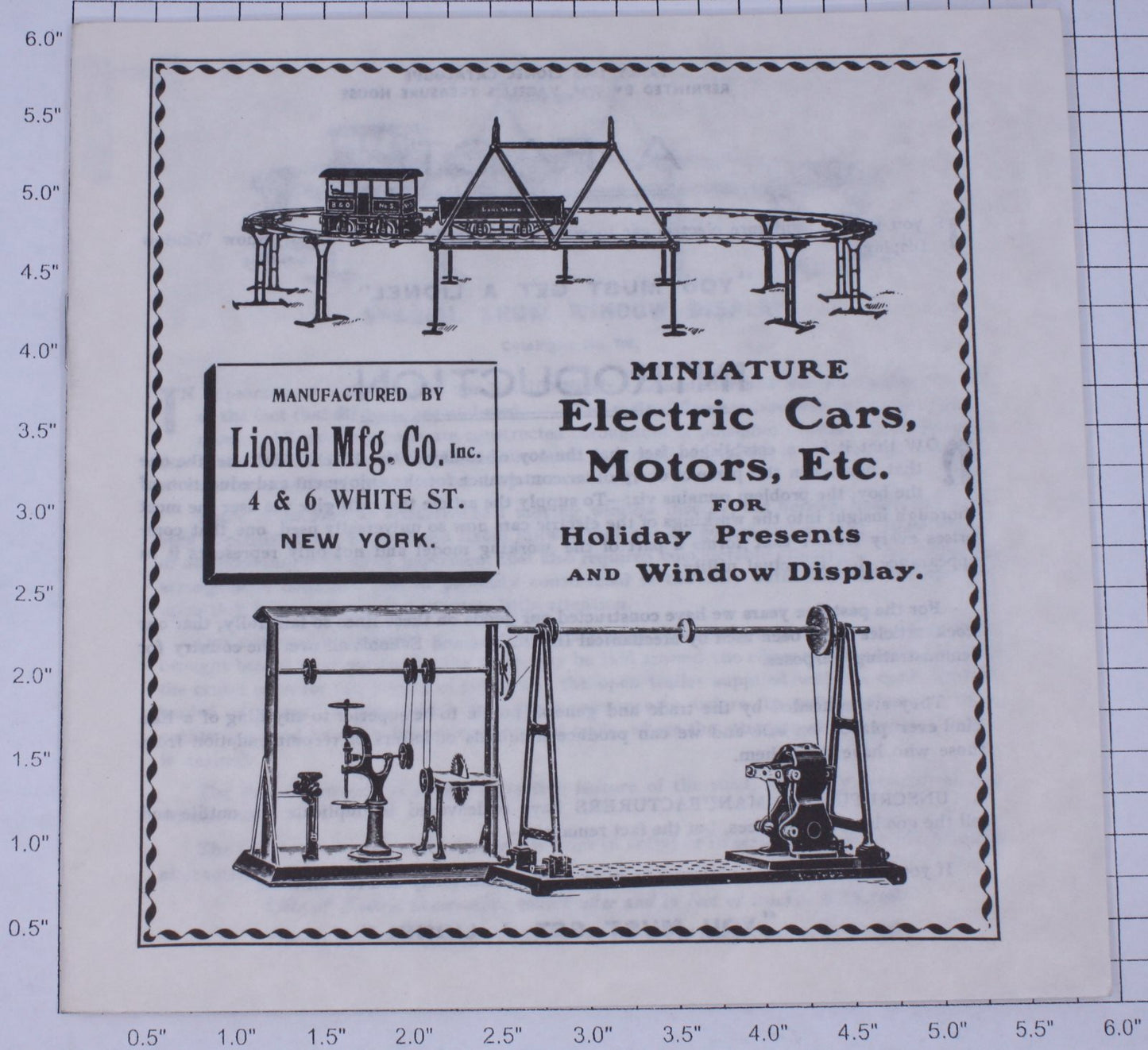Lionel 1905-A Vintage Reprinted Lionel 1905 Early Catalog - MINT