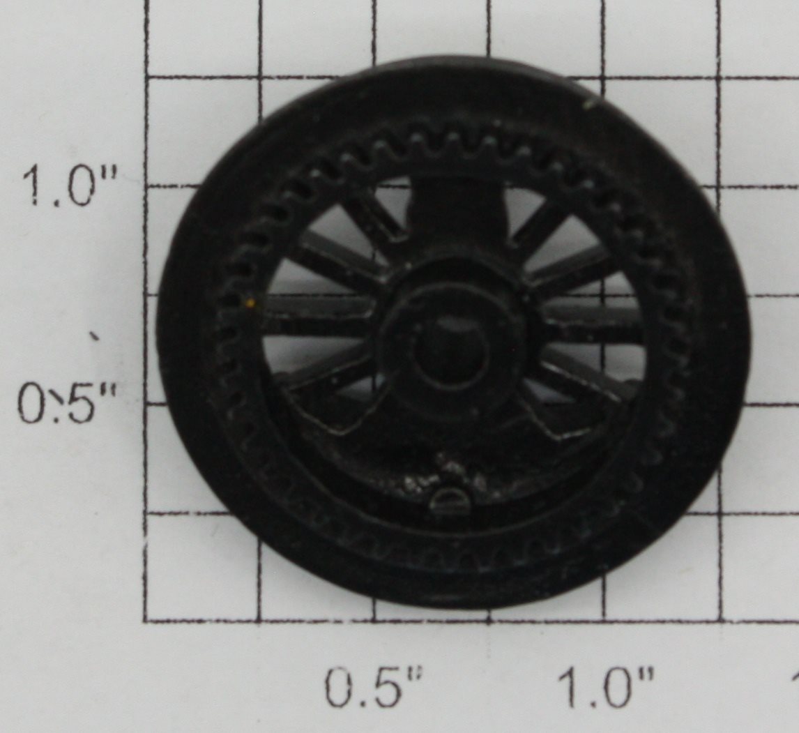 Lionel 18000-12 Black Open Spoke Geared Wheel with Long Eccentric Stud