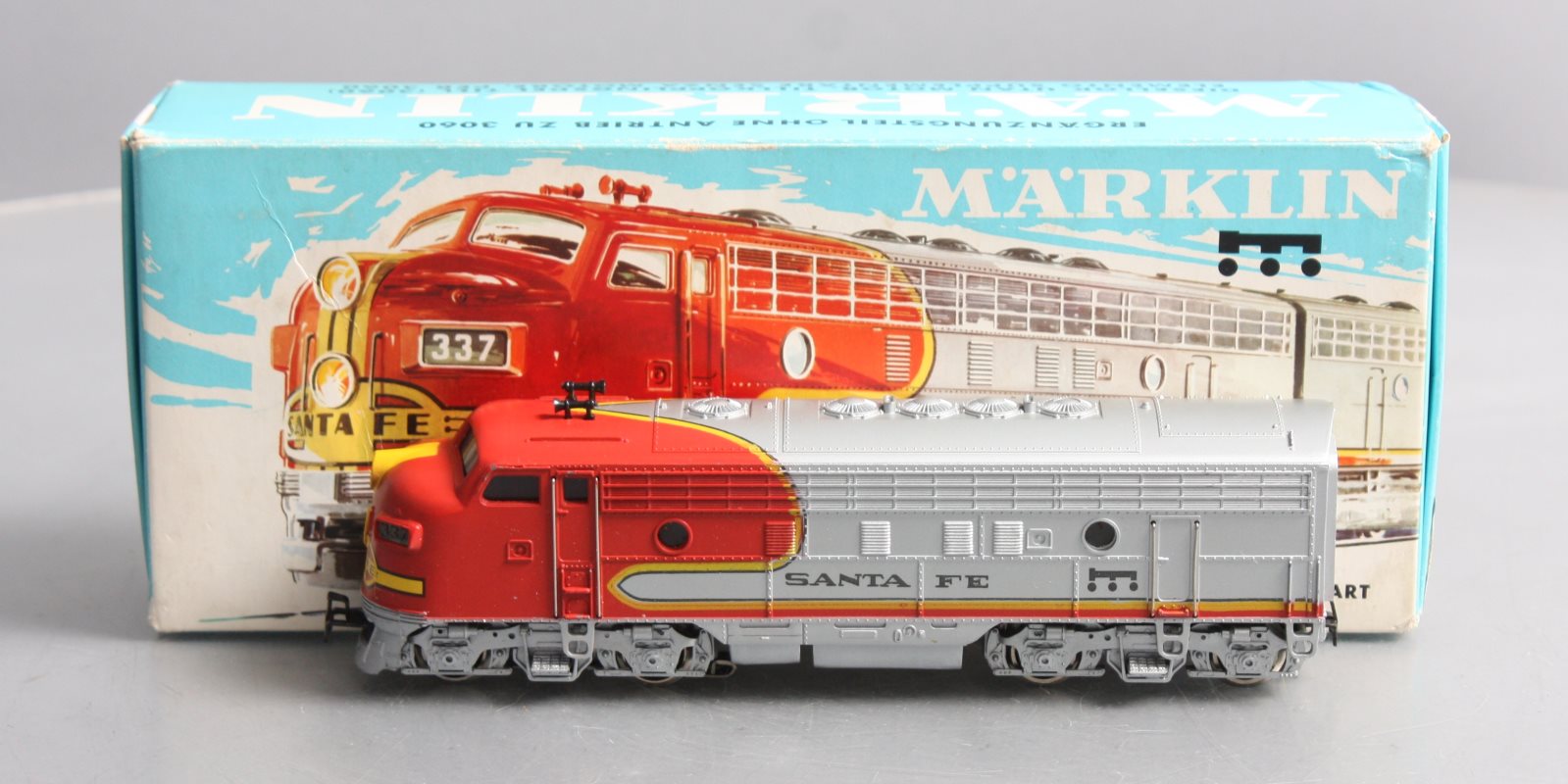 Marklin 3060&4060 HOゲージ　SANTA FE鉄道機関車セット Marklin 4060 Santa Fe EMD F7 Non-Powered Diesel Locomotive EX/Box