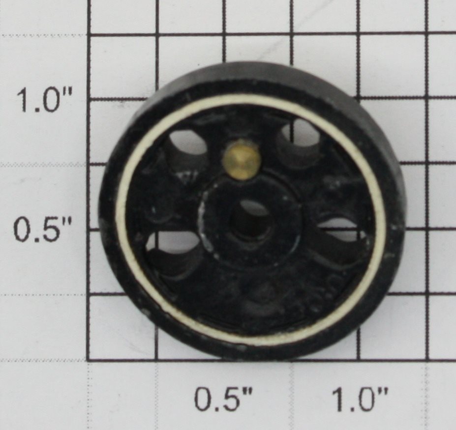 American Flyer XA10009 Steam Unflanged Drive Wheel with Whitewall and Brass Stud