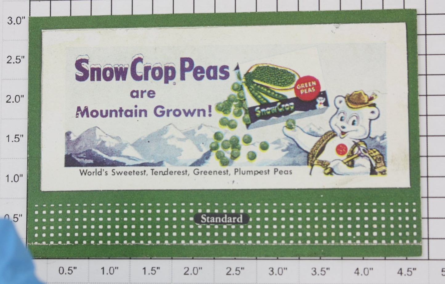 Lionel 310-10 "Snow Crop Peas" Standard Lionel Billboard