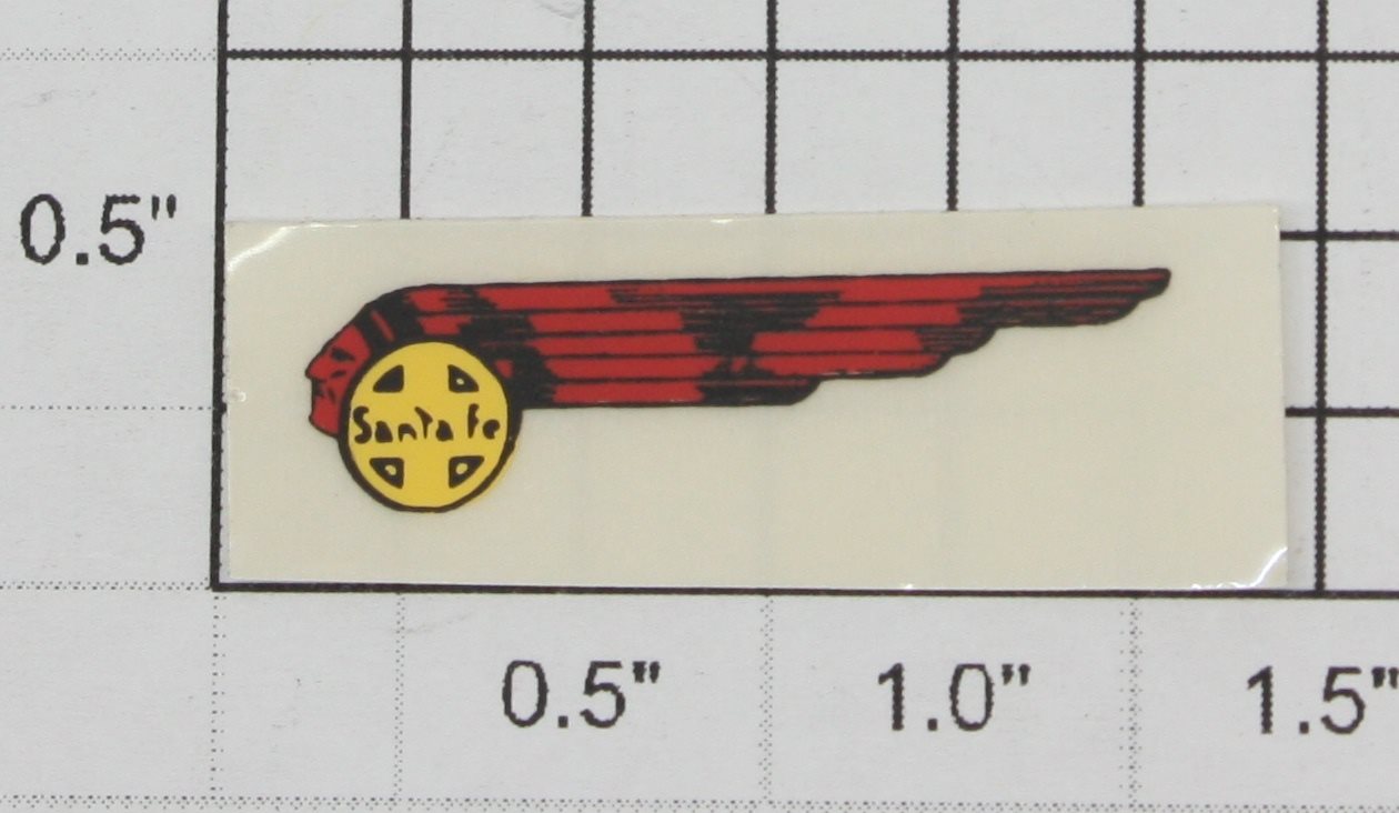 Lionel 2343-80 Left Hand "Santa Fe" B Unit Indian Head Sticker Decal