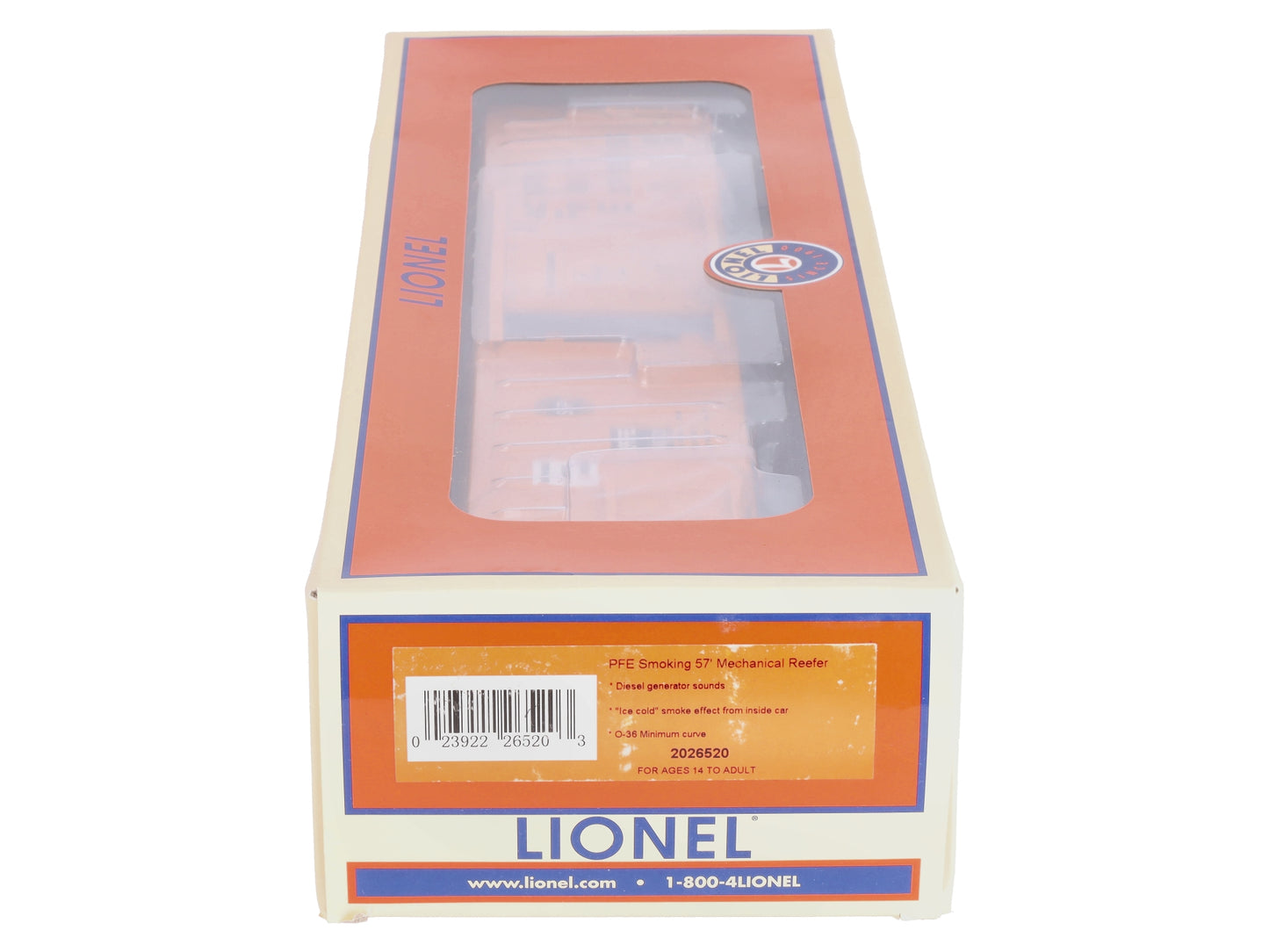 Lionel 2026520 O Pacific Fruit Express Smoking 57' Mechanical Reefer