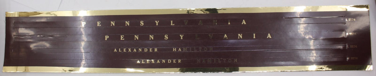 Lionel 9574-10 Alexander Hamilton Side Car Strips