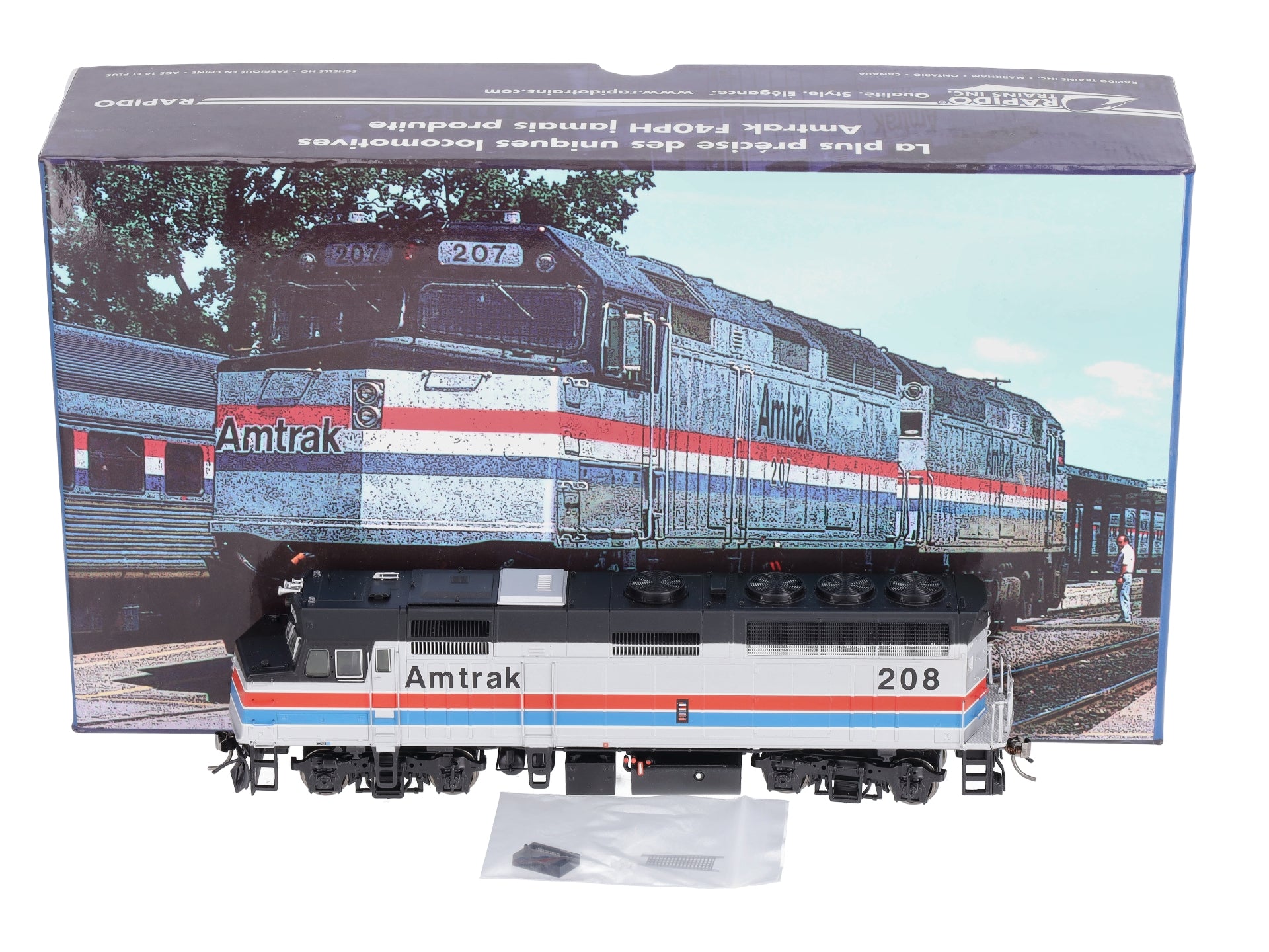 Rapido Trains 80032 HO Amtrak EMD F40PH - Standard DC #208 – Trainz