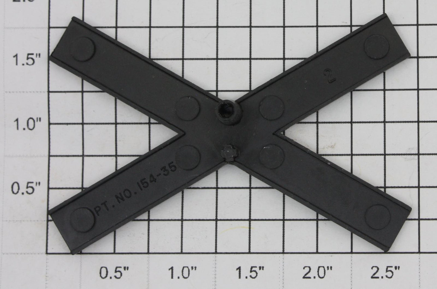 Lionel 154-35 Black Plastic Railroad Crossing Cross Arm w/ White Lettering