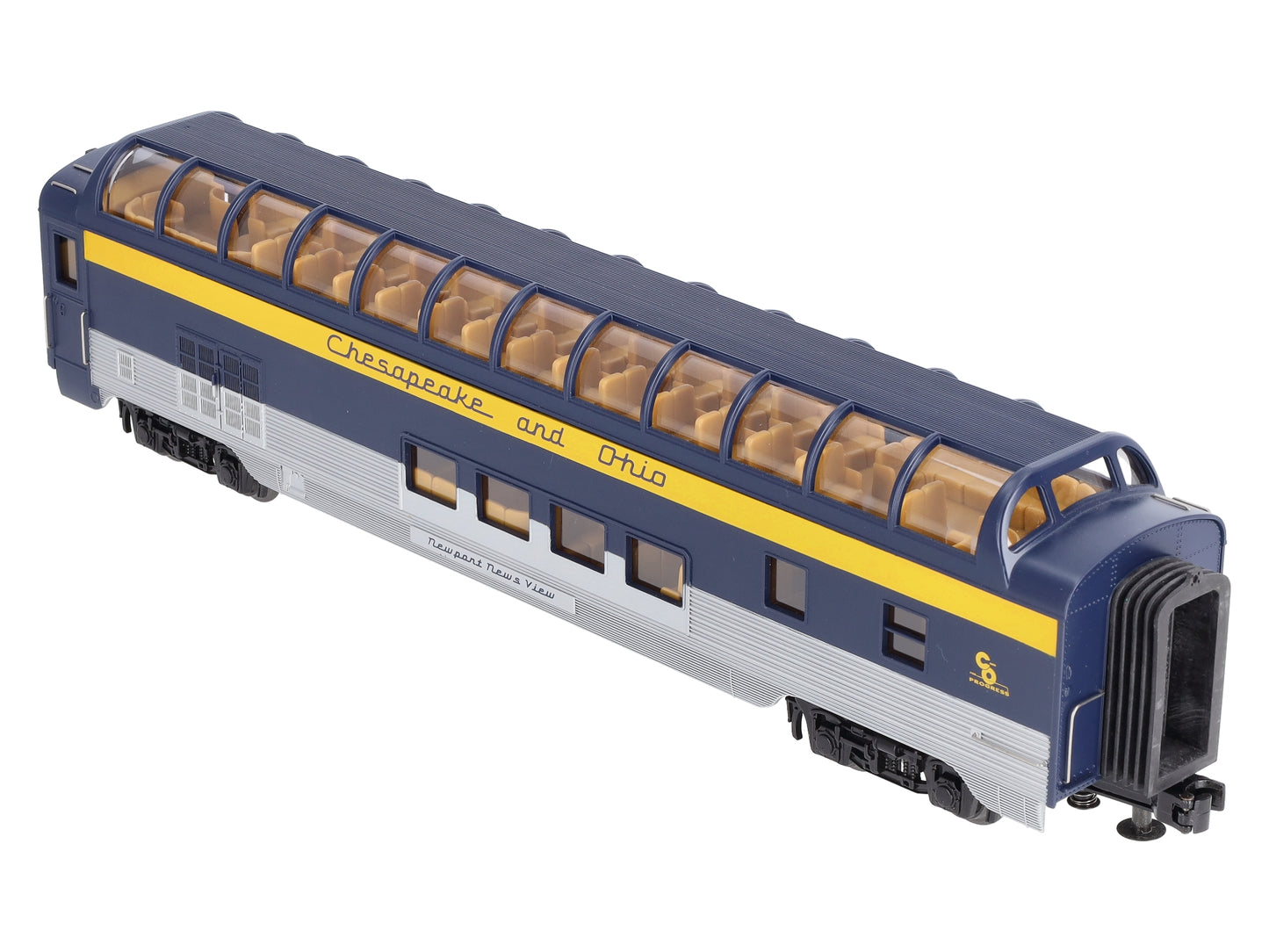 MTH 30-67569 Chesapeake & Ohio 60' Streamlined Vista Dome Car
