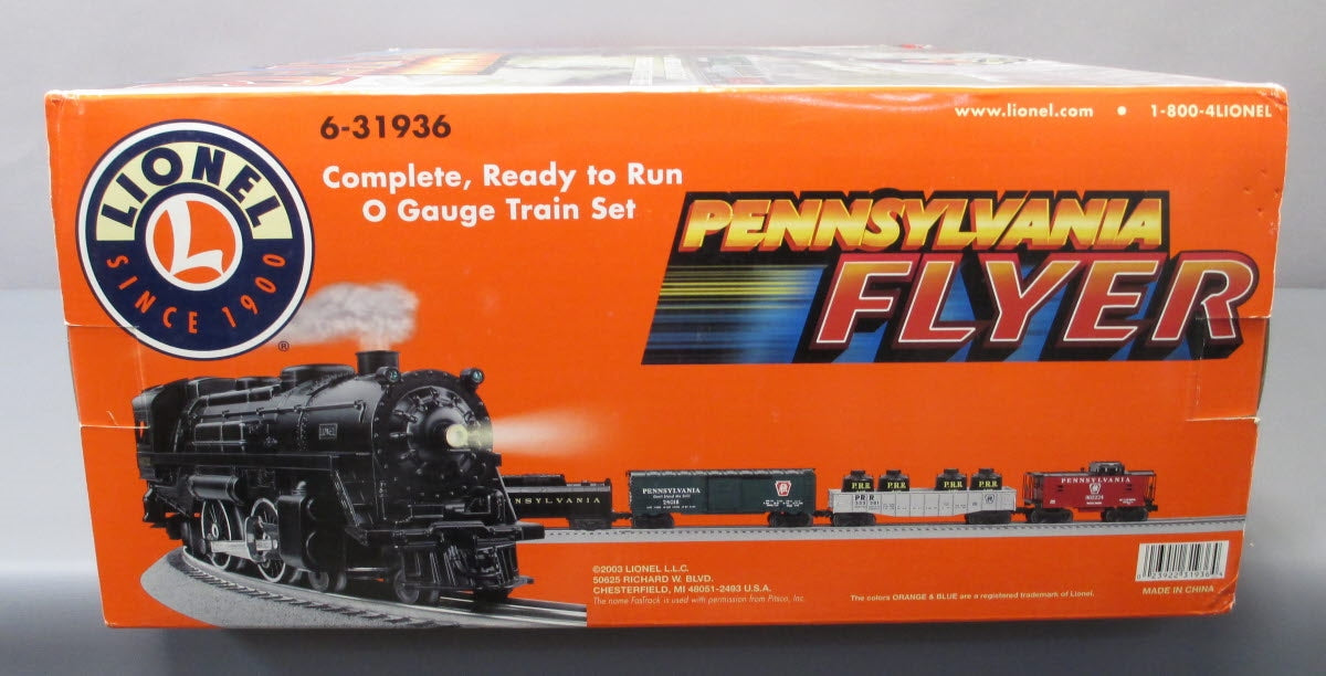 Lionel 6-31936 O Gauge Pennsylvania Flyer Steam Train Set NIB