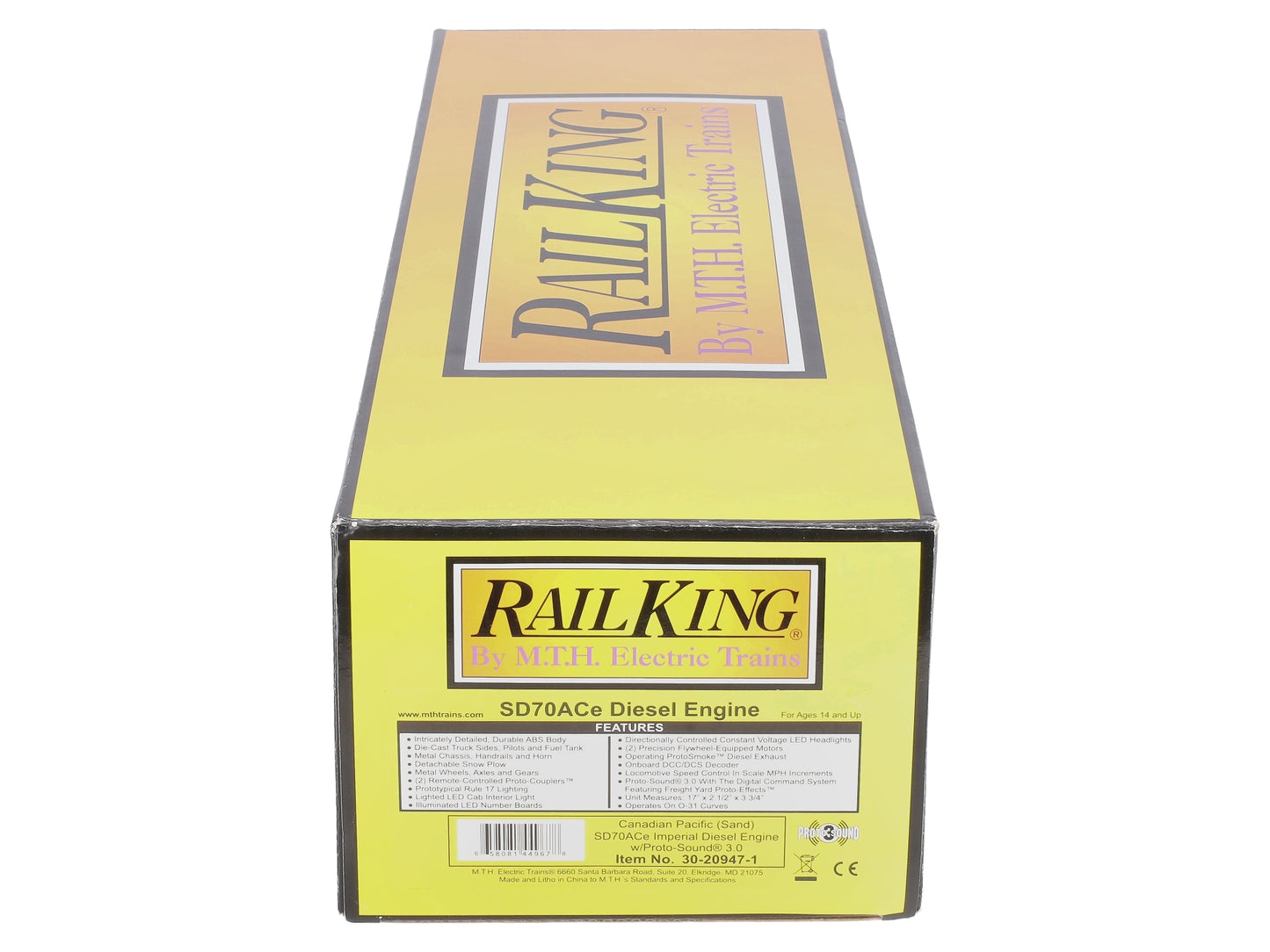 MTH 30-20947-1 O CP SD70ACe Diesel Locomotive with Proto-Sound 3.0 #6641