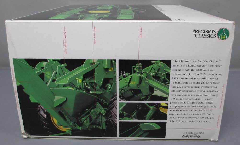 Ertl 5083 1:16 Scale Diecast John Deere The 4020 Tractor w 237 Corn Picker NIB