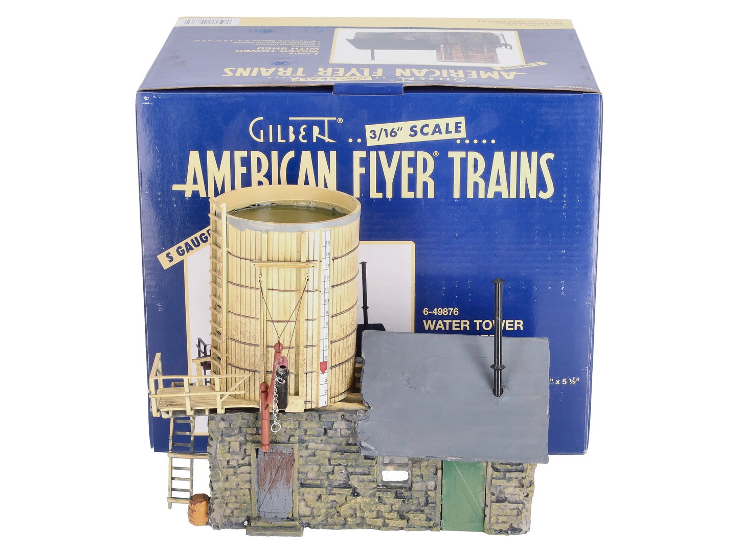 American Flyer 6-49876 S Scale Water Tower w/Shed Kit - Assembled LN/Box