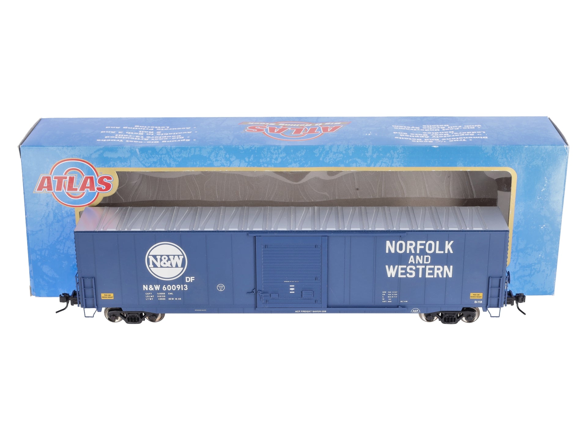 Atlas 7533-2 O Gauge Norfolk & Western 60' Standard Boxcar #600913