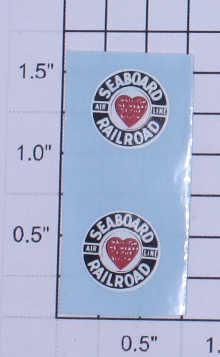 Lionel 601-40 Seaboard Heart Decal Stickers (Set of 2)