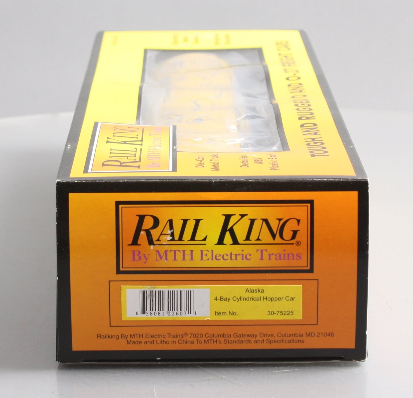 MTH 30-75225 Alaska Railroad 4-Bay Cylindrical Hopper Car #1914 MT/Box