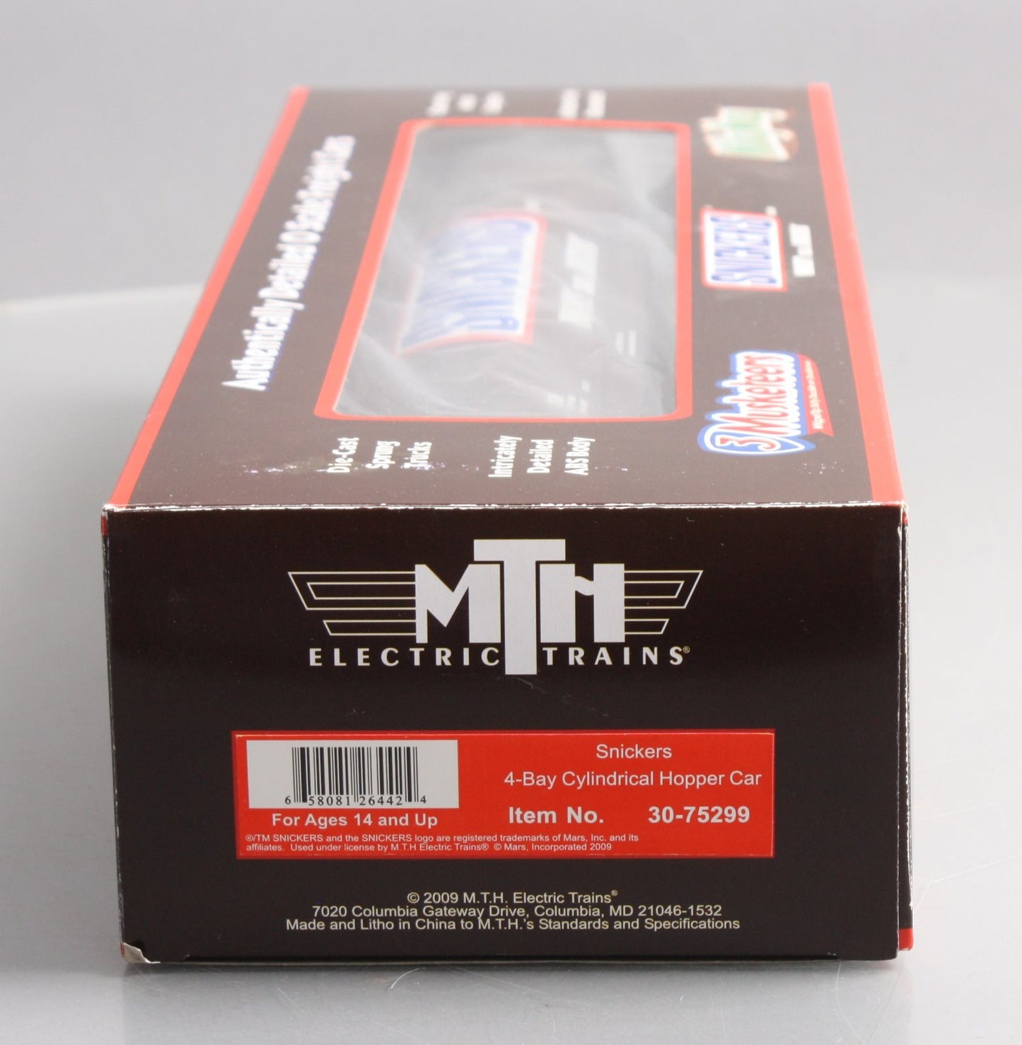MTH 30-75299 O Gauge Snickers 4-Bay Cylindrical Hopper Car