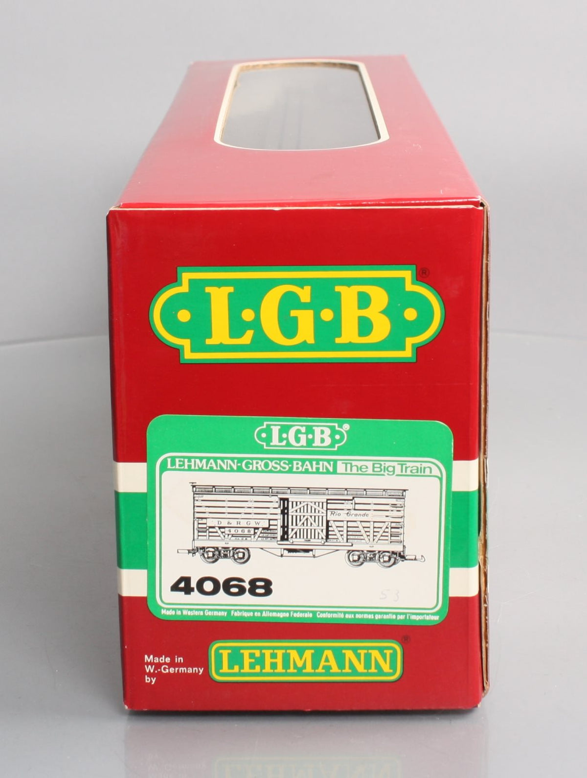 LGB 4068 G Scale Denver & Rio Grande Western Stock Car #4068 EX/Box