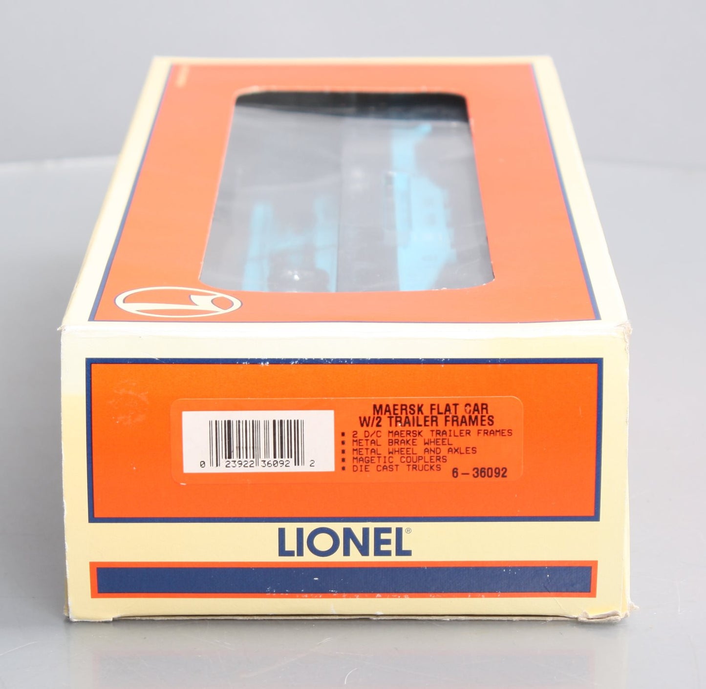 Lionel 6-36092 O Gauge Maersk Flat w/Diecast Trailers LN/Box