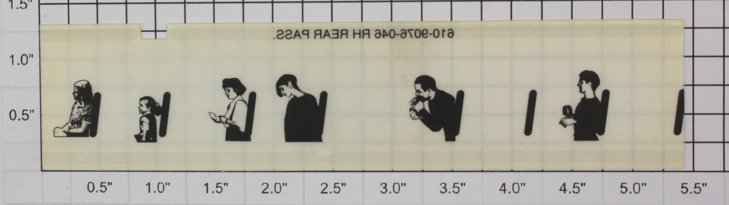 Lionel 9076-46 Right Hand Rear Passenger Window