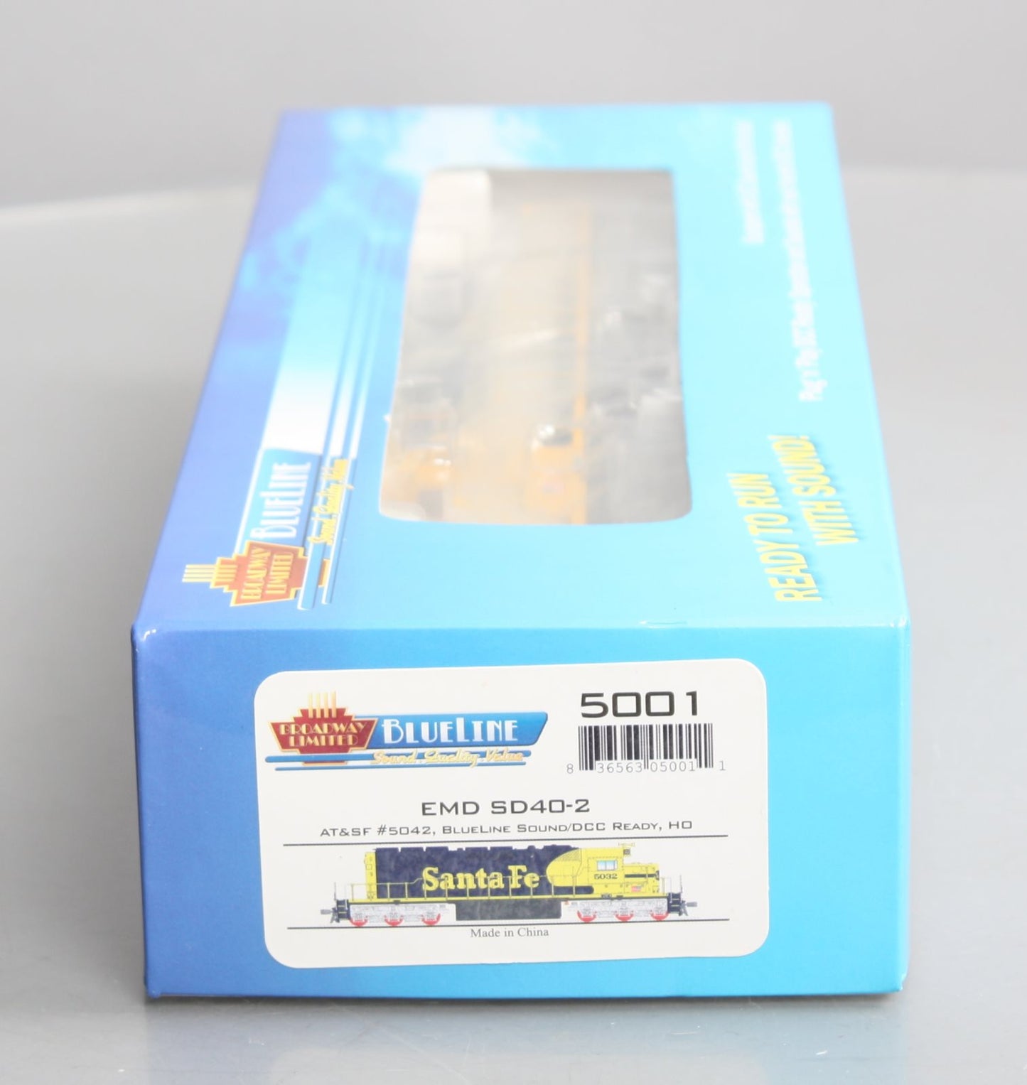 Broadway Limited 5001 HO Santa Fe EMD SD40-2 Low Hood Diesel Loco w/Sound #5042