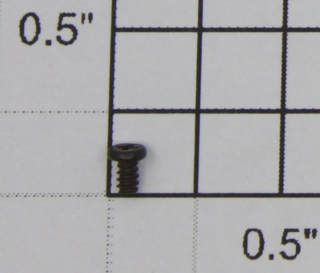 Lionel 3001-570 #0 x 1/8" Black Phillips Pan Head Screw