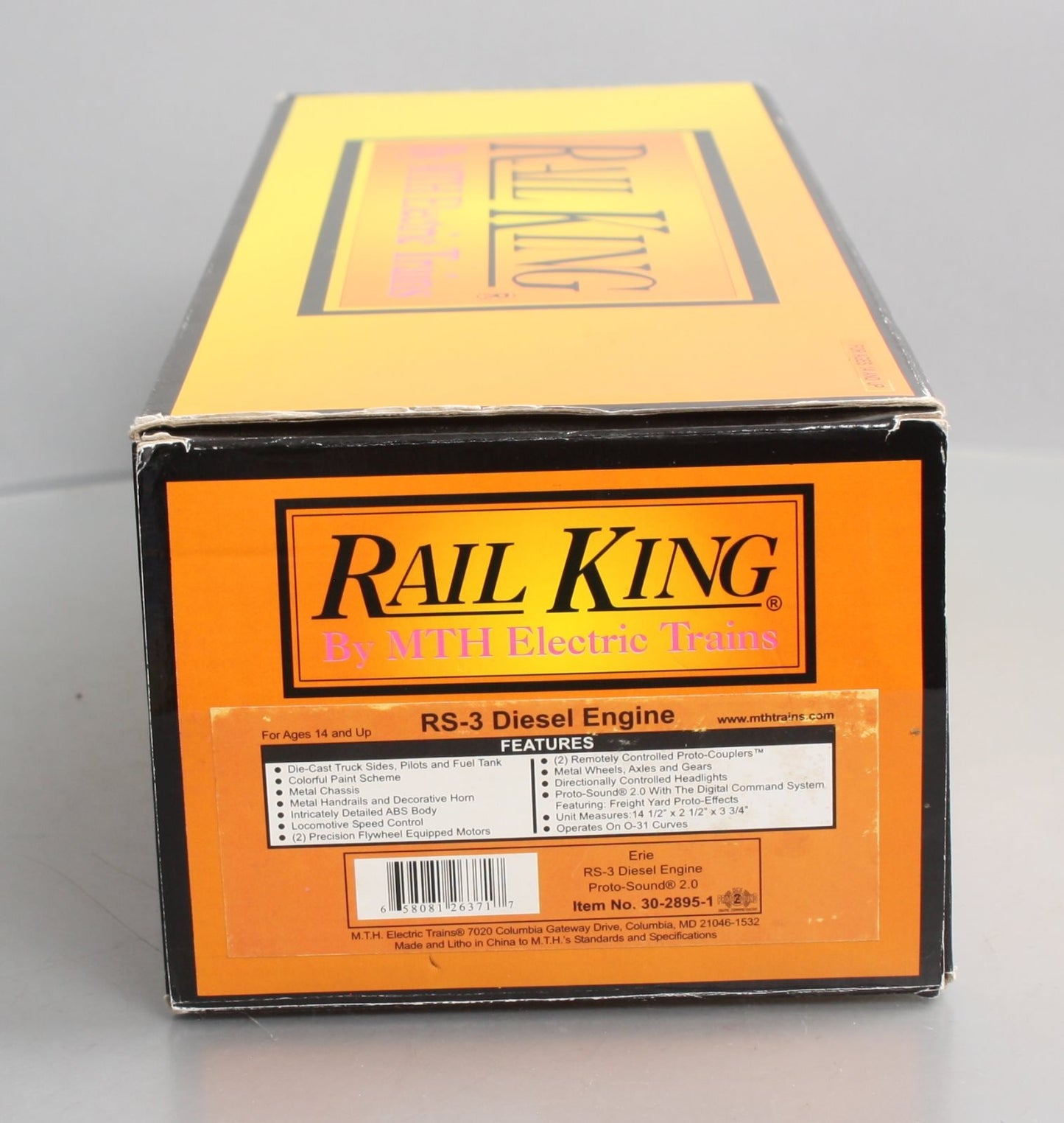 MTH 30-2895-1 Erie RS-3 Diesel Engine w/Proto-Sound 2.0 #1012