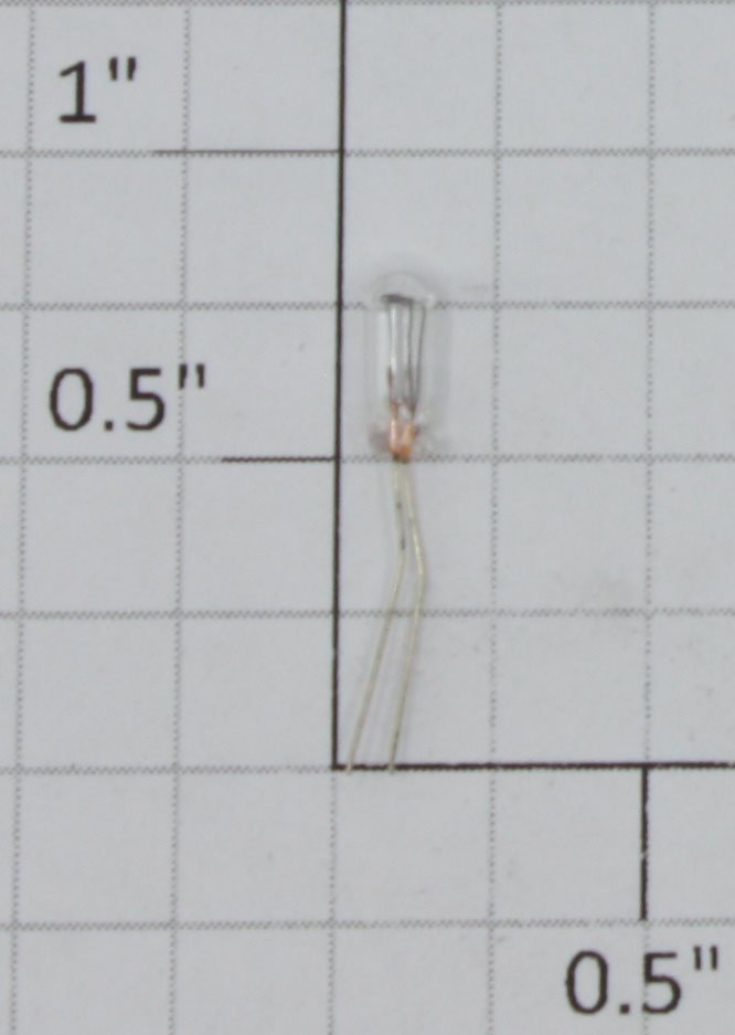 MTH CA-5000000 O Gauge 18V 60mA 2-Wire Clear Light Bulb 3mm OD x 8.21mm L