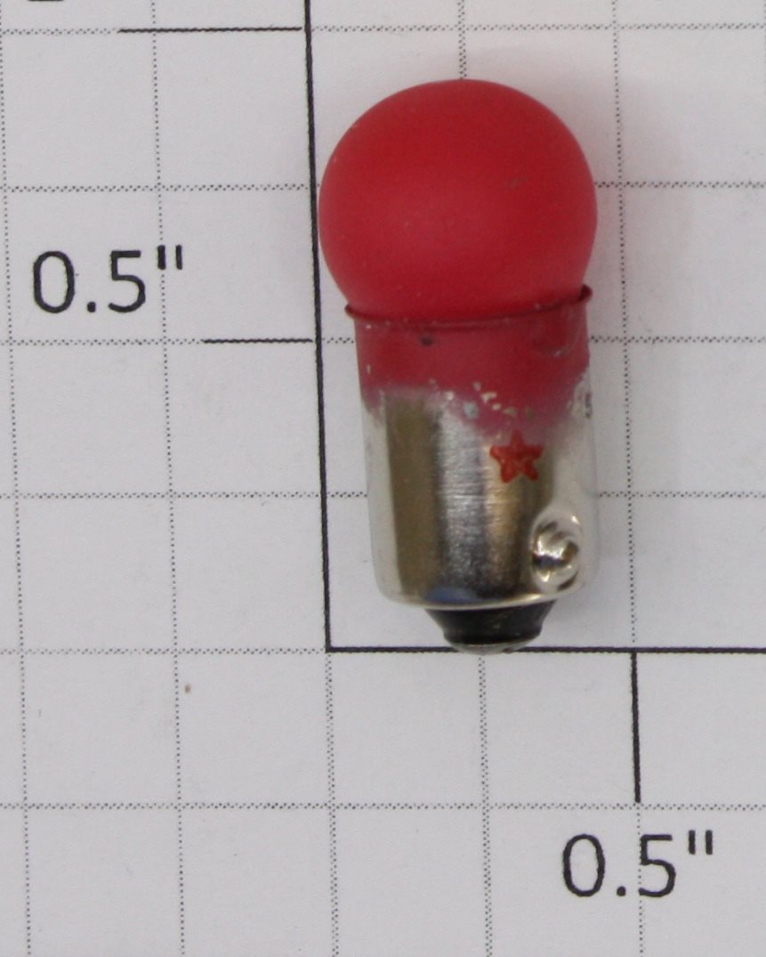 Lionel 53R 14 Volt Bayonet Base Translucent Red Small Globe Light Bulbs