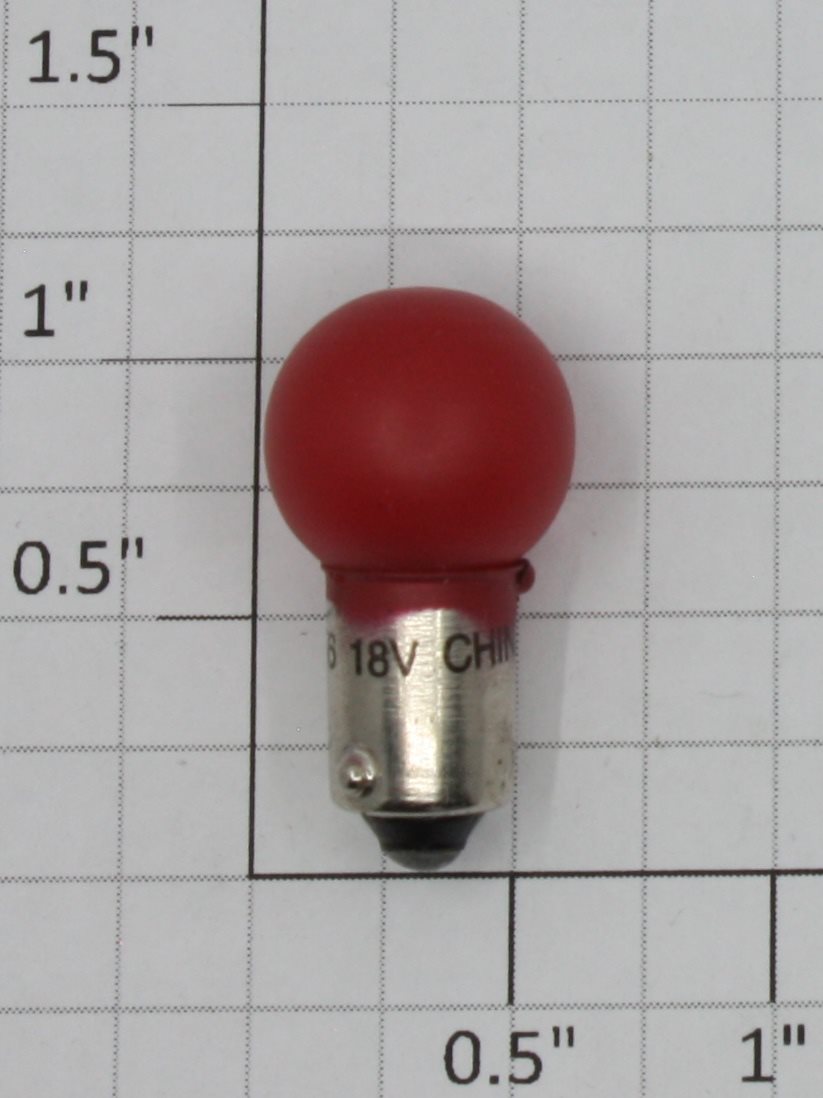 Lionel 1456R 18 Volt Bayonet Base Translucent Red Large Globe Light Bulb