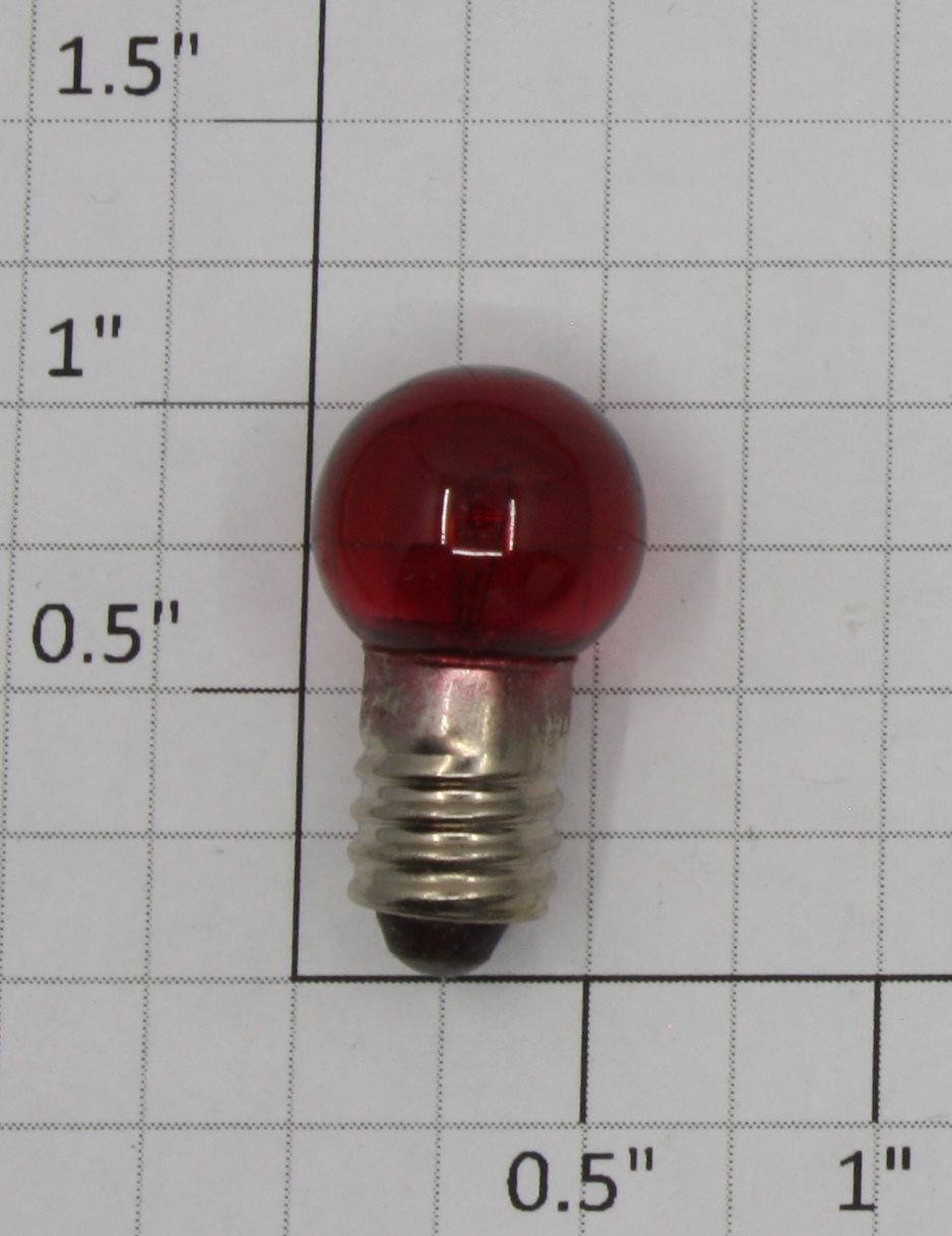Lionel 432R 18 Volt Screw Base Transparent Red Large Globe Light Bulb