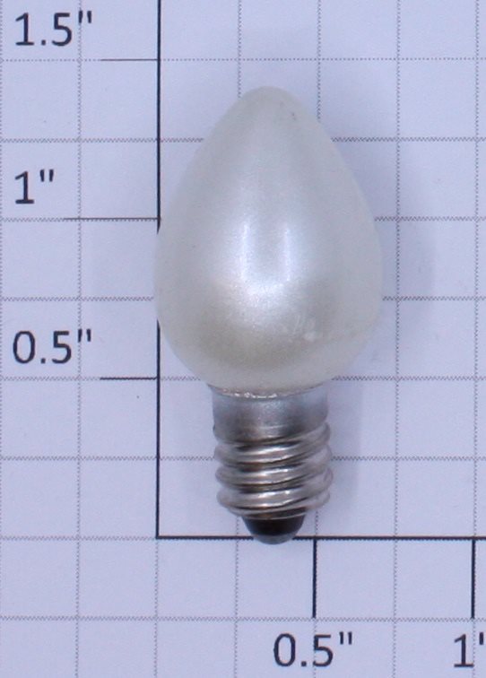 Lionel 1442 18 Volt Screw Base White Pearl Glossy Teardrop Light Bulb