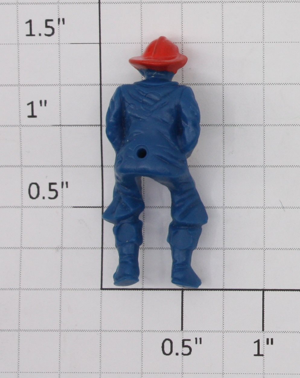Lionel 8411-54 Blue Fireman Figure with Painted Hat, Face, & Hands
