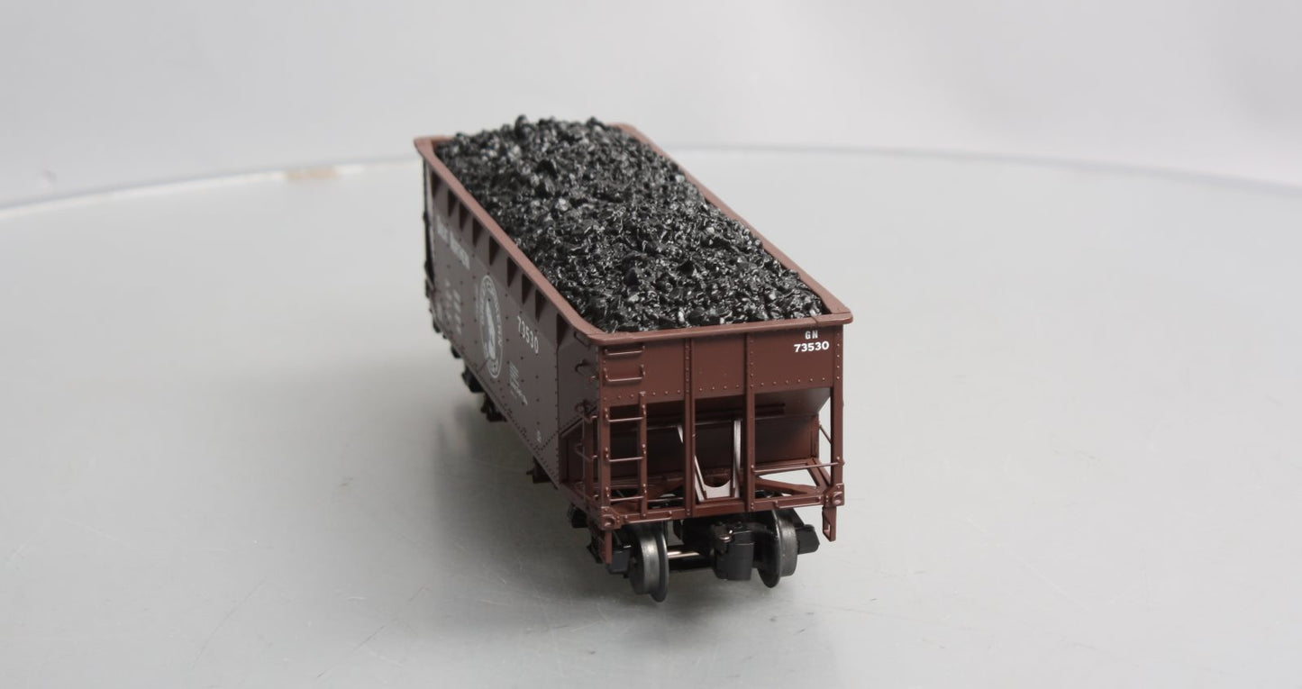 Lionel 6-17041 O Gauge Great Norhern Die-Cast Offset 2-Bay Hopper w/ Load #73530