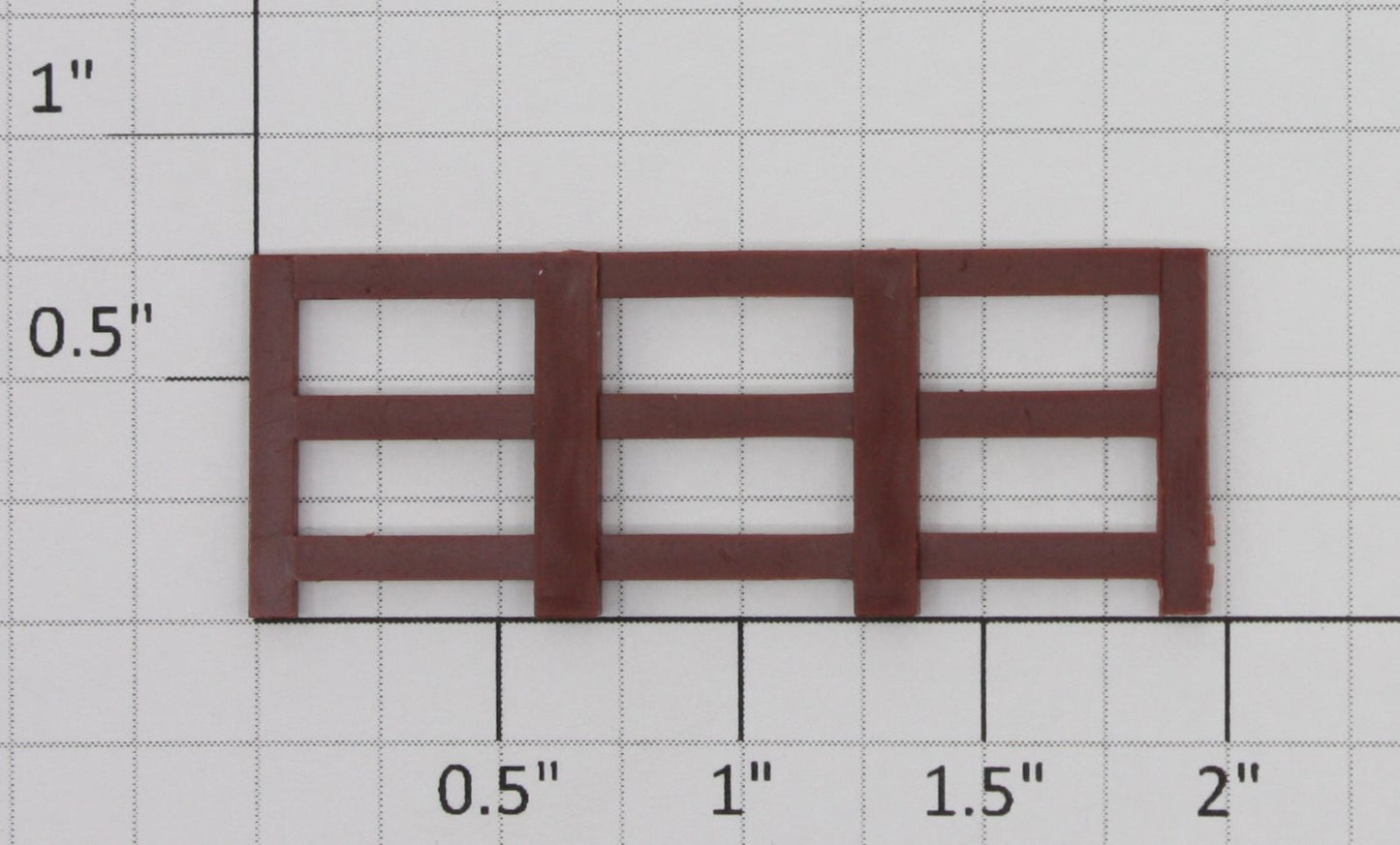 Lionel 1877-6 Short Red-Brown Fence Section