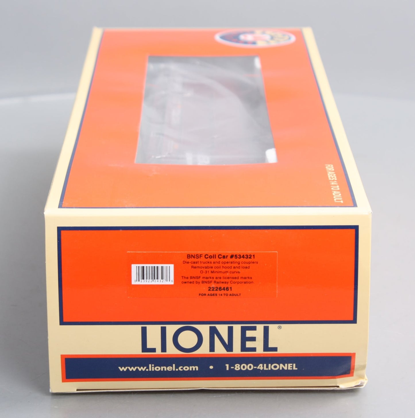 Lionel 2226461 O Burlington Northern Santa Fe Coil Car #534321 LN/Box