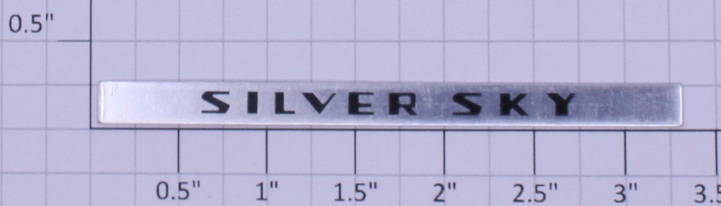 Lionel 19127-30 Silver Sky Adhesive Nameplate